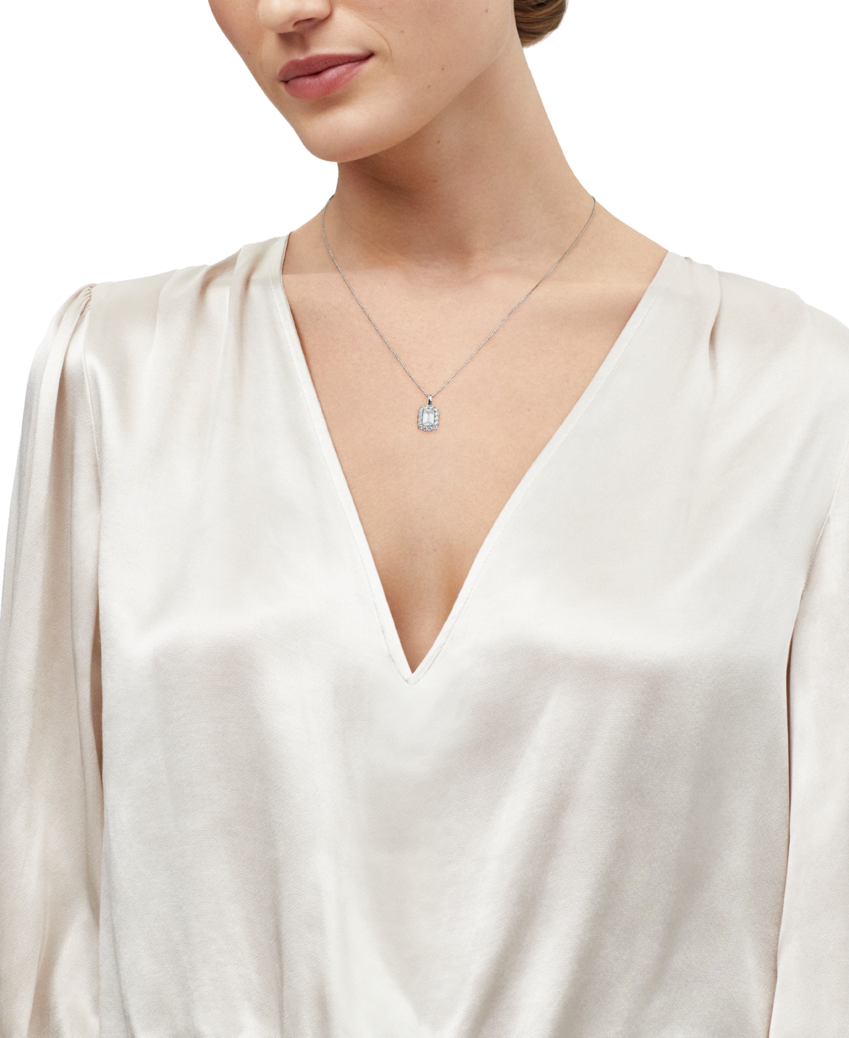 Grown With Love Certified Lab Grown Diamond Pendant Necklace (1-1/2 Ct. T.w.) In 14k White Gold In Gold