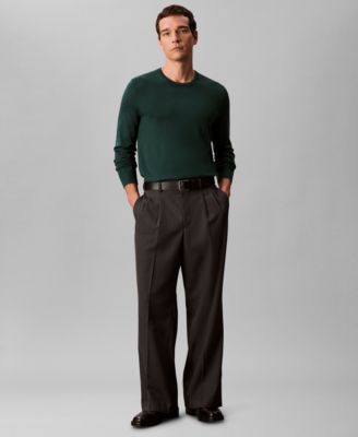 Men's Merino Wool Blend Crewneck Sweater