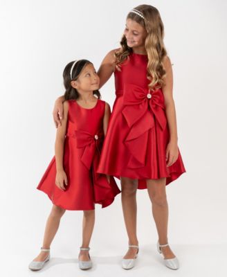 Girls' 7-16 Sleeveless Hi-Low Dress