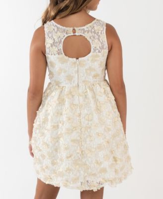 Girls' 7-16 Soutache Illusion Bodice Dress