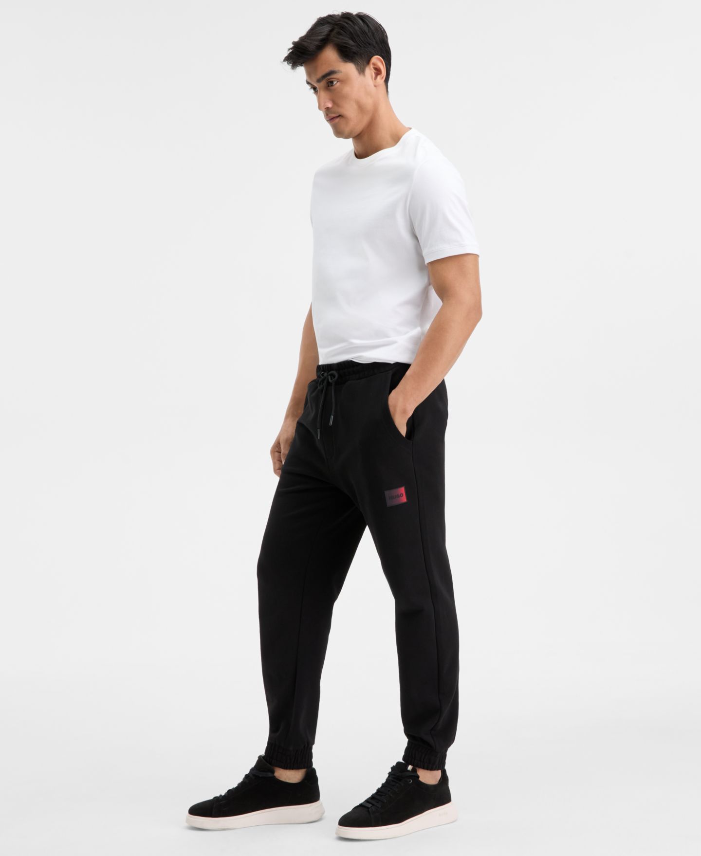 Мужские брюки Hugo Boss Danopan Sweatpants, цвет: Чёрный — фото 4