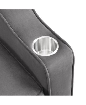 55.1" Velvet Pull Out Sofa Bed with USB & Phone Stand, Convertible Loveseat Sleeper for Guest Room or Office-Maison Boucle