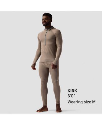 Men's Pines Microgrid Ultra-Lt Baselayer 1/2-Zip Scuba Top Lightweight Long Underwear Tops