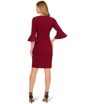 Women's Novelty Knit Bell Sleeve Short Dress