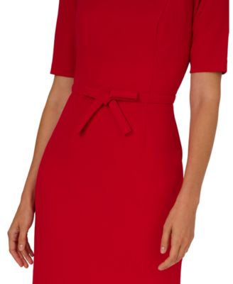 Women's Mini Bow-Front Spring Sheath Dress