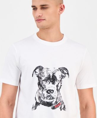 Men's Dubrox Short-Sleeve Dog Graphic Crewneck T-Shirt