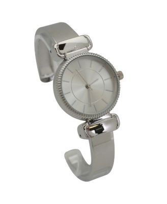 Silver Simple Metallic Bangle Watch