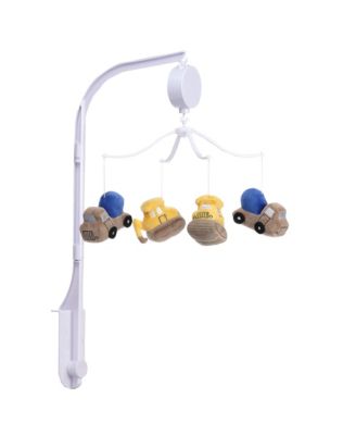 Construction Zone Musical Baby Crib Mobile Soother Toy- Trucks