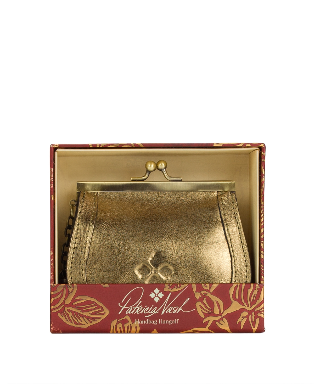 Patricia Nash Bella Boxed Coin Case In Gold