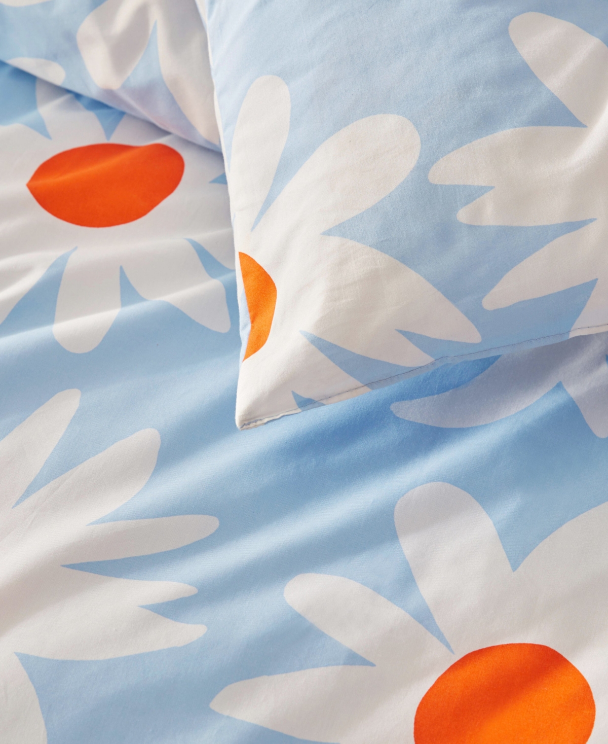 Marimekko Rakastaa Ei Rakasta Cotton 3-pc. Duvet Cover Set, King In Blue