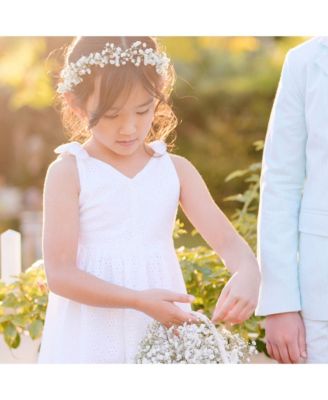 Girls' Sleeveless Bow Shoulder Swing Dress, Infant