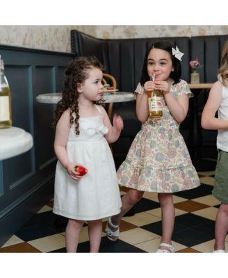 Big Girls Sleeveless Bow Front Linen Sundress