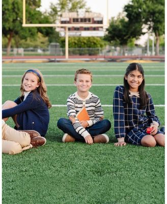 Boys Organic Long Sleeve Henley Pullover Sweater with Elbow Patches