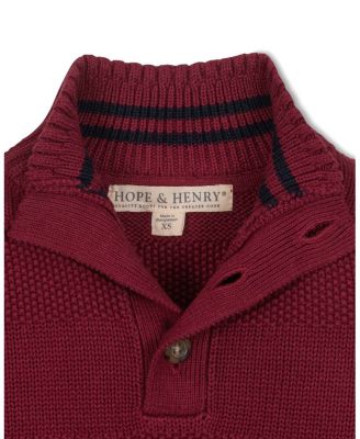 Baby Boys Organic Mock Neck Stripe Sweater