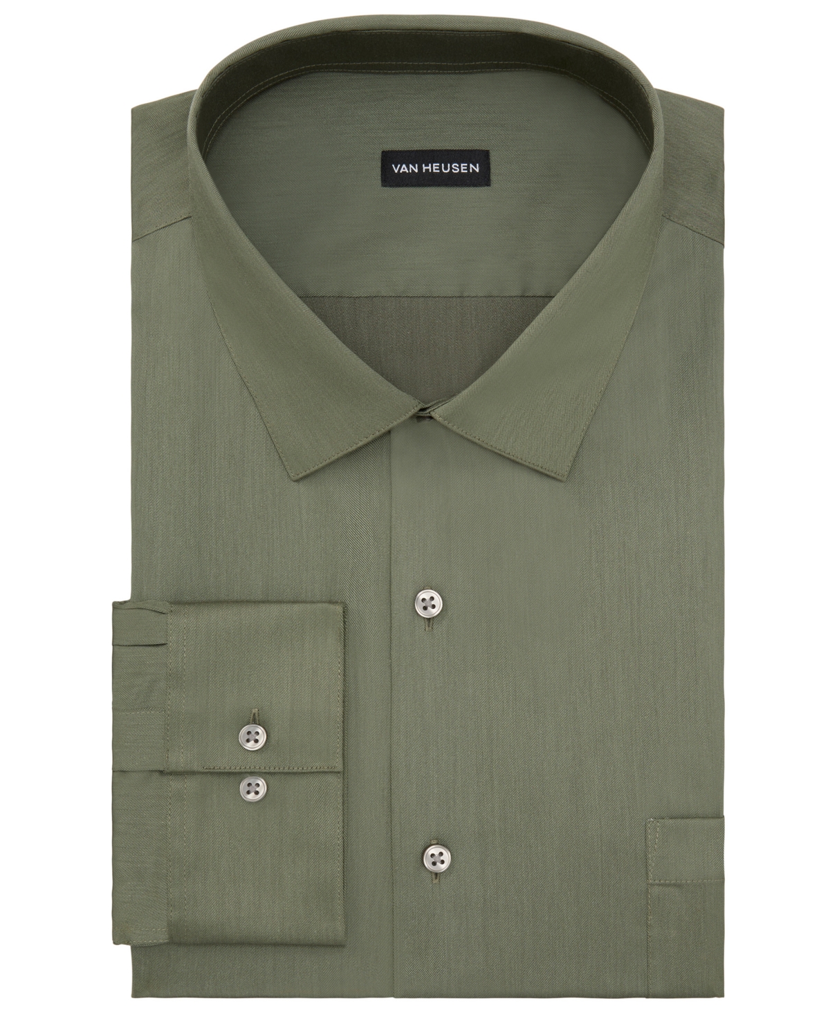 Van Heusen Men's Regular Fit Spread Collar Dress Shirt In Green