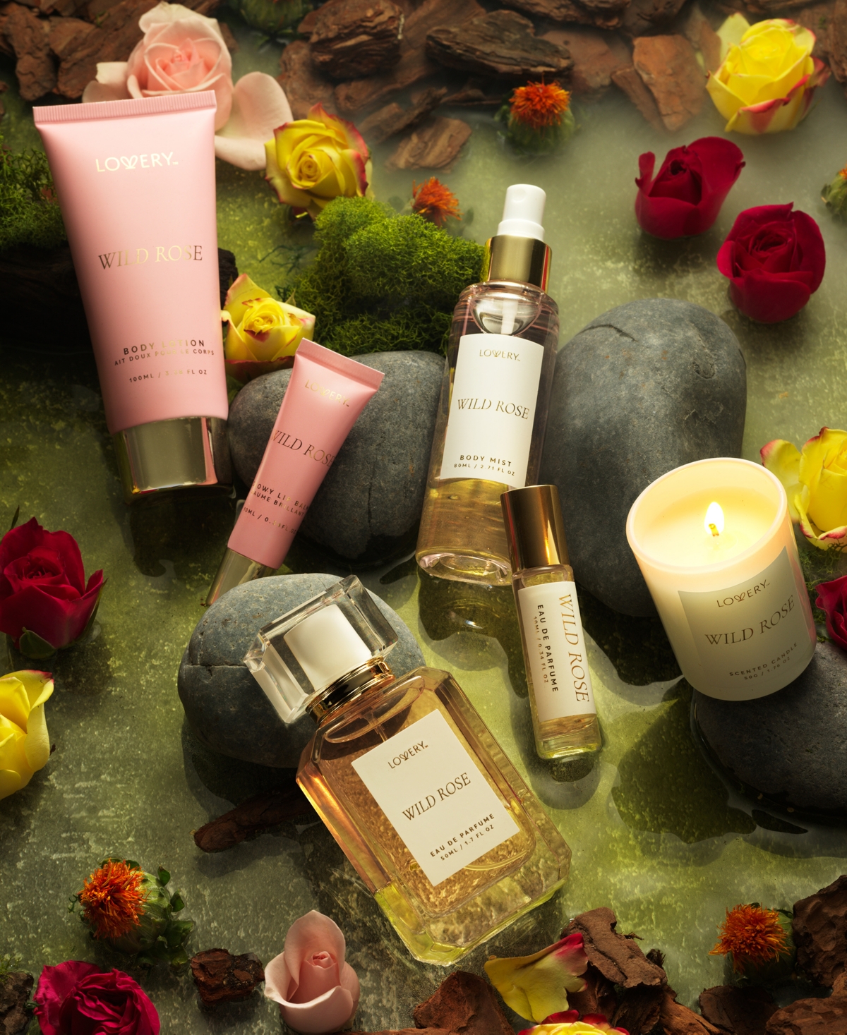Lovery 7-pc. Wild Rose Gift Set In Transparent
