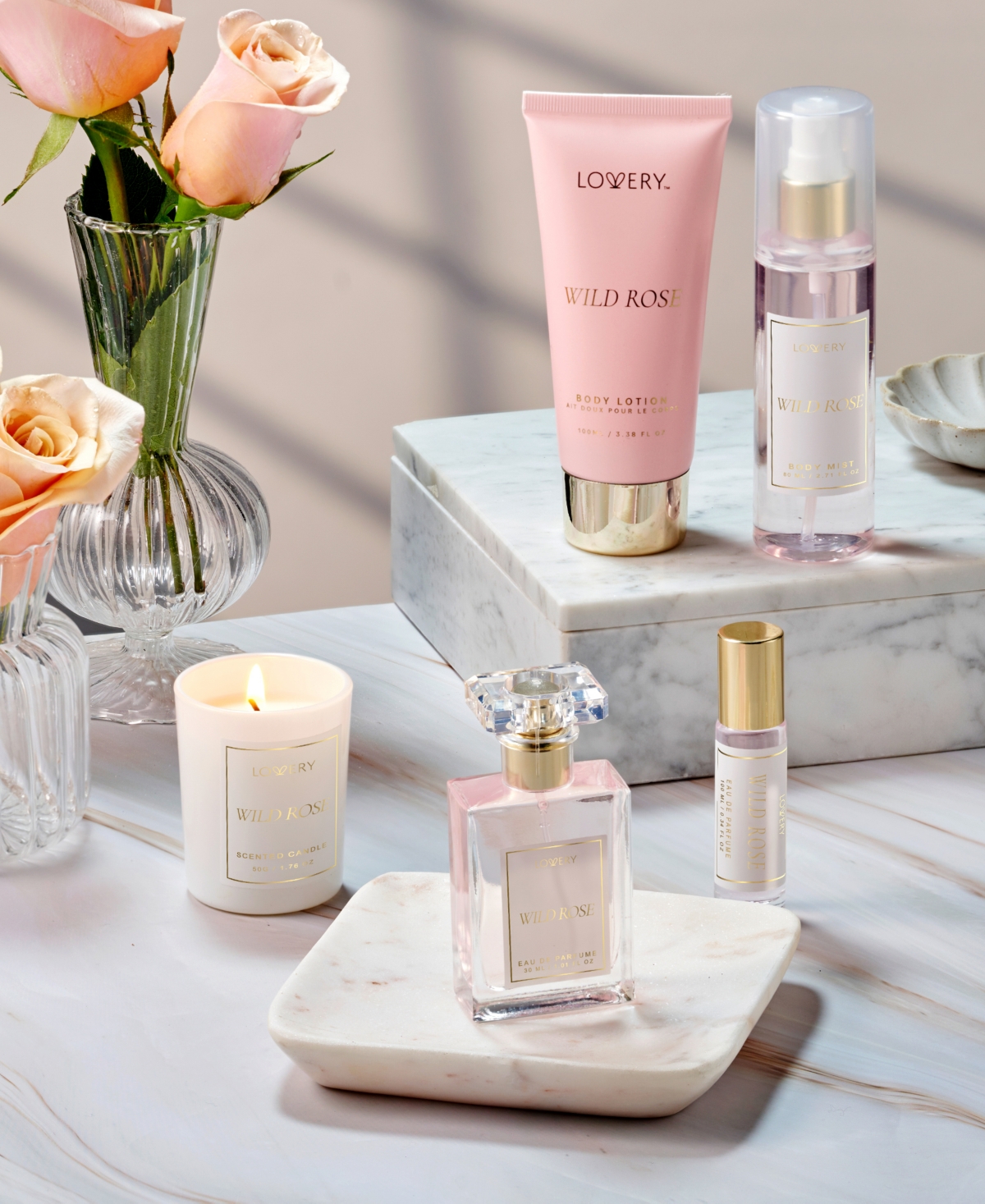 Lovery 5-pc. Wild Rose Deluxe Gift Set In Transparent