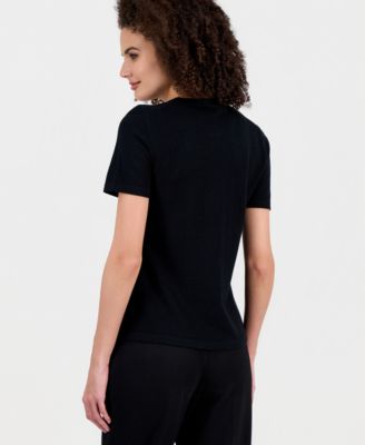 Women's Merino Wool Short-Sleeve Sweater