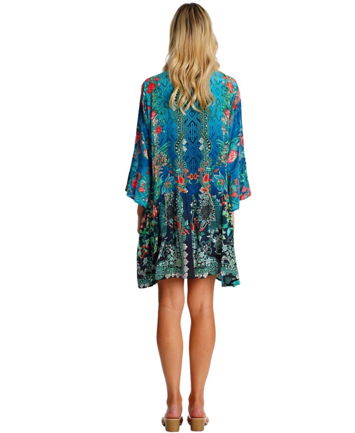 La Moda Clothing Women's long sleeve short dress