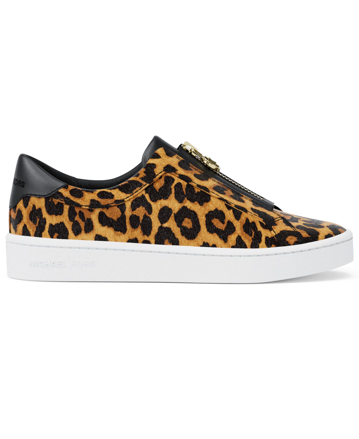 Женские кроссовки Michael Kors Keaton Zip Slip-On, цвет: Леопардовый с принтом — фото 2