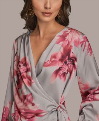 Women's Floral Print Long-Sleeve Top