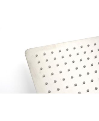 12" Shower Head System Ceiling Mounted Shower, Modern 2-Setting Square Shower System, Rainfall Shower Faucet Set Brushed