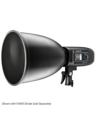 45-Degree Deep Focus Reflector with Honeycomb Grids & Diffusion, Bowens-Mount, Silver/Black