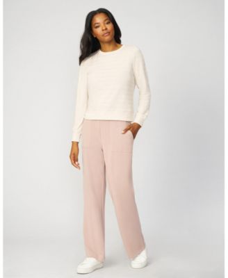 Women's Crewneck Tonal Stripe Pullover Sweatshirt