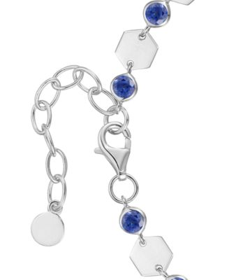 Lab-Grown Sapphire Luna Bracelet (2-1/5 ct. t.w.) in Sterling Silver