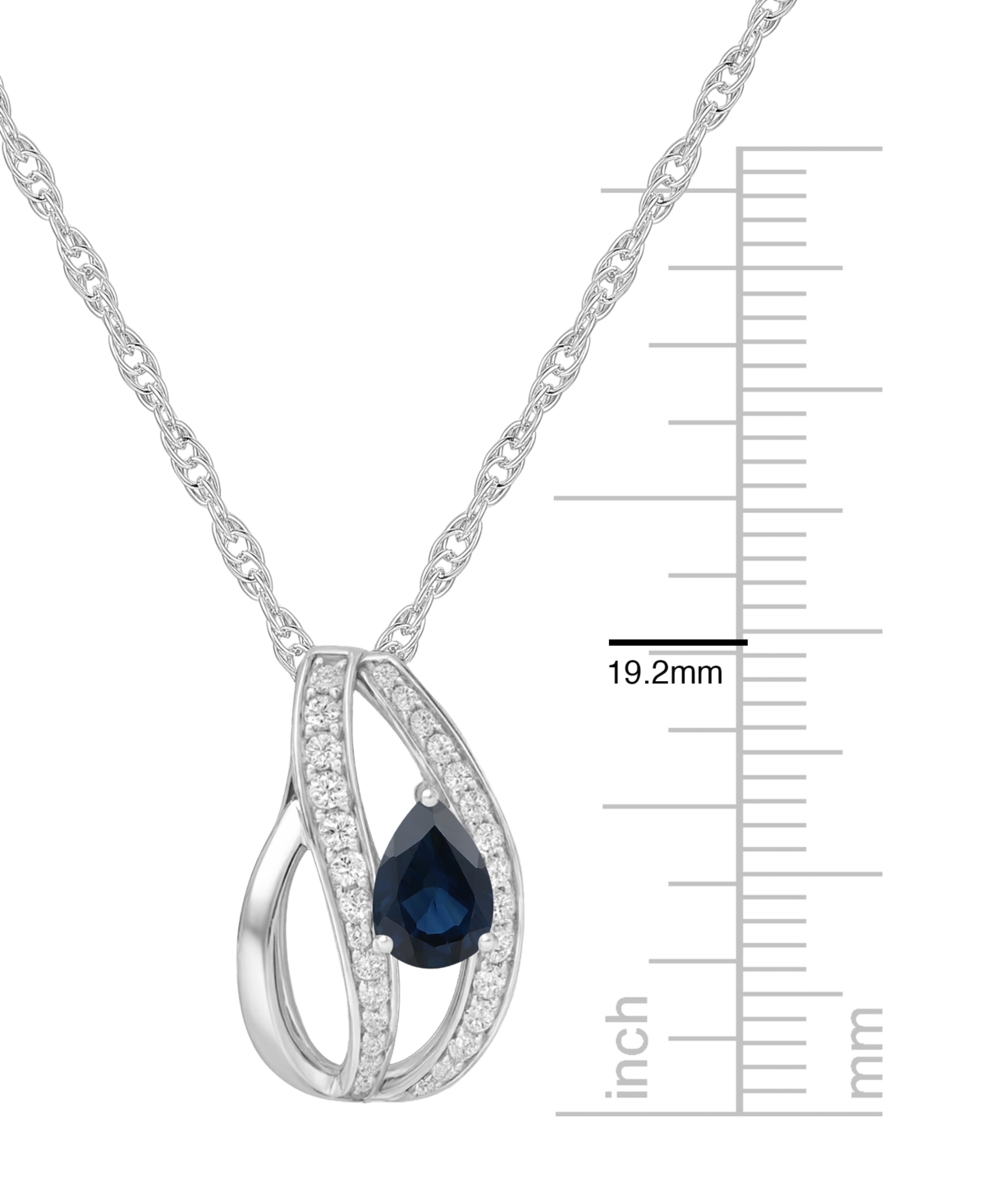 Macy's Emerald (5/8 Ct. T.w.) And Diamond (1/4 Ct. T.w.) Pendant Necklace In 14k Gold (also In 14k White Go In Metallic