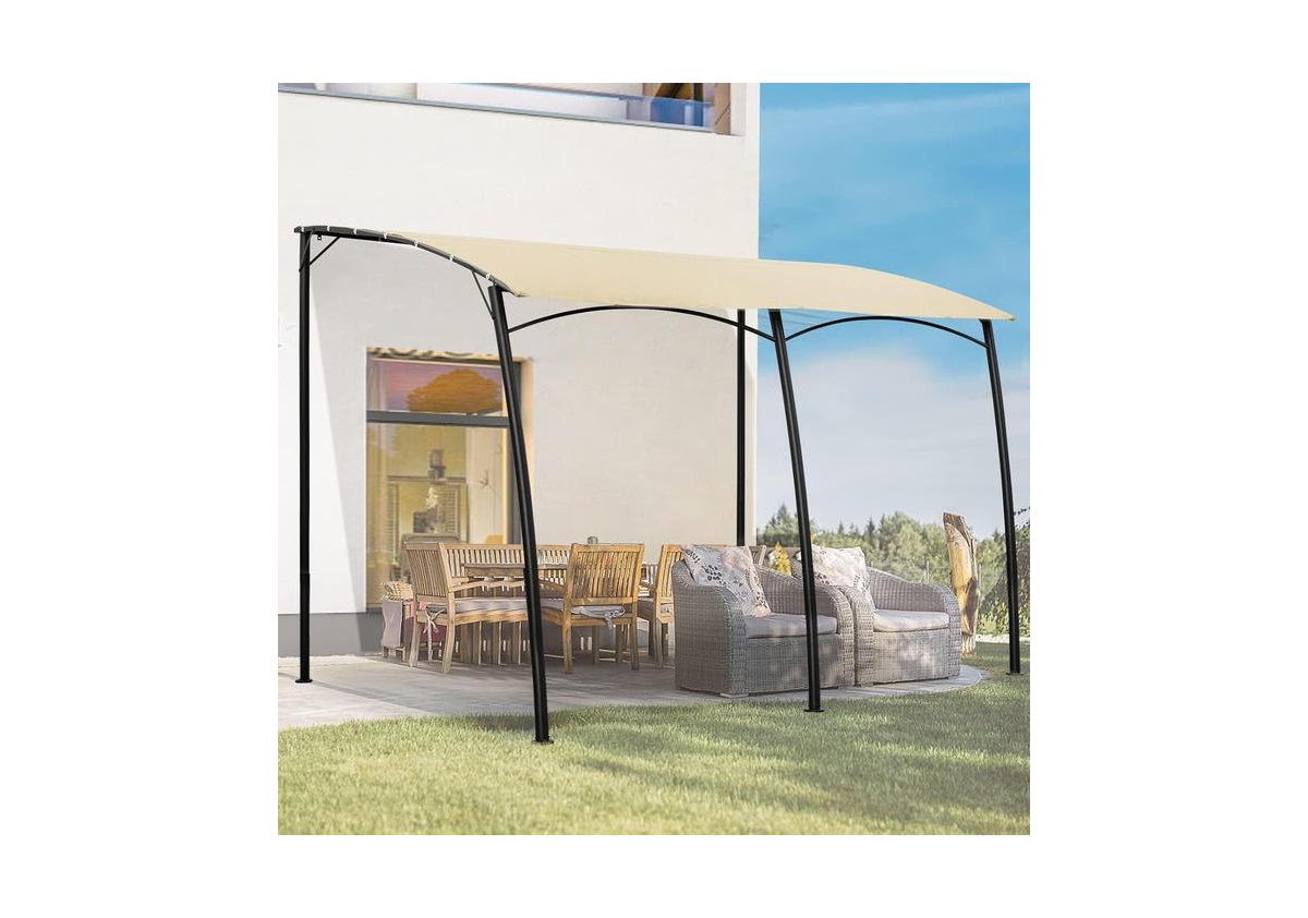 Aecojoy 13'x10' Wall Mounted Peogola, Uv Block Patio Awning Sunshade Canopy for Patio