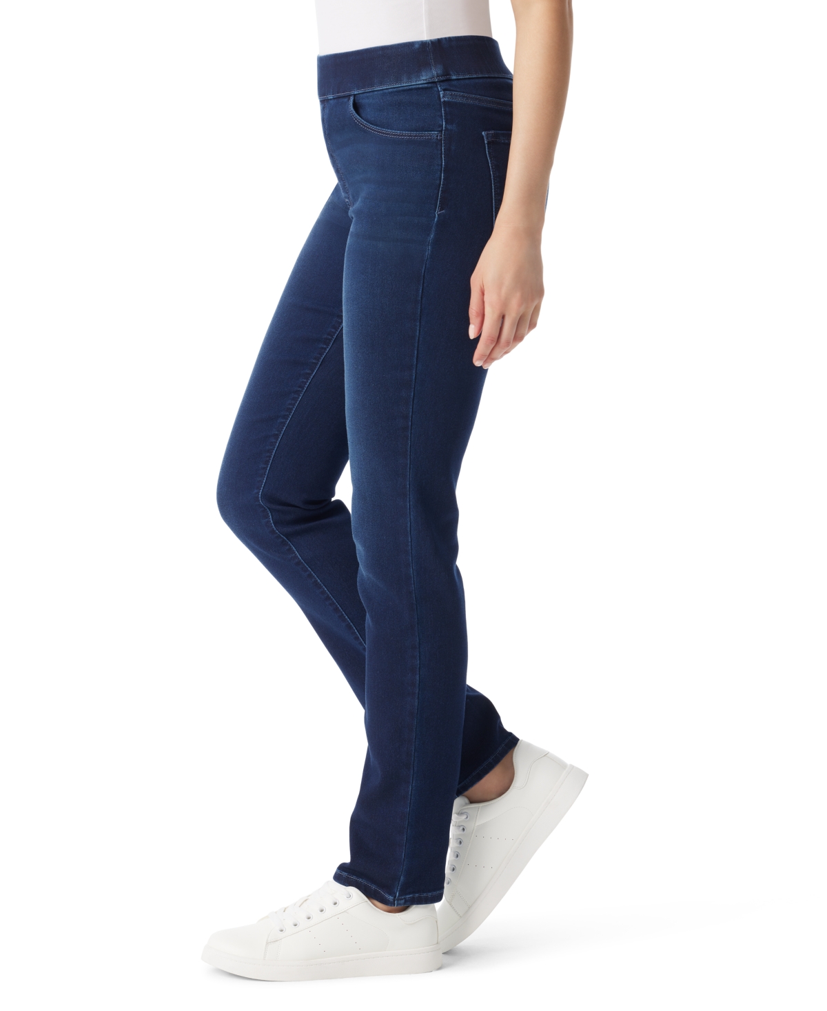 Gloria Vanderbilt Petite Amanda Pull-on Jeans In Blue