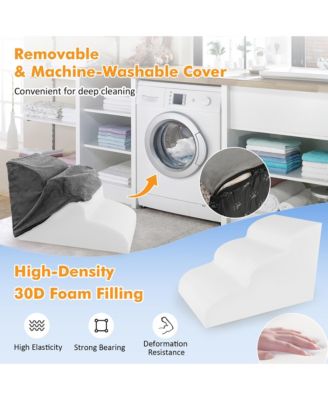 3-Tier Foam Dog Ramp Non-Slip Dog Steps Soft Pet Stairs Ladder for High Sofa