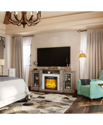 59'' Electric Fireplace TV Stand with Remote & LED Lights