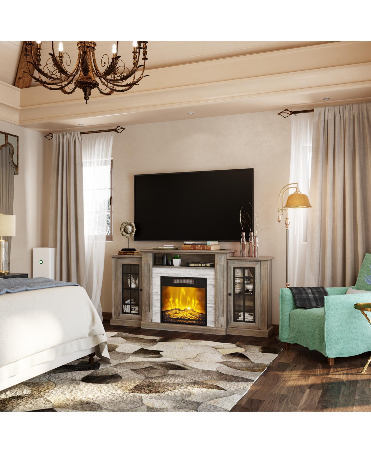 Vlsrka Vanity Makeup Desk with Mirror and Lights