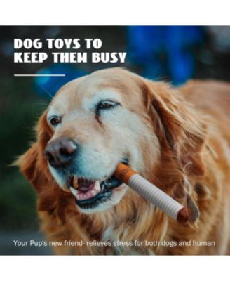 3 Packs Squeaky Puff Stick Toys with a Box,Funny Interactive Dog Toys