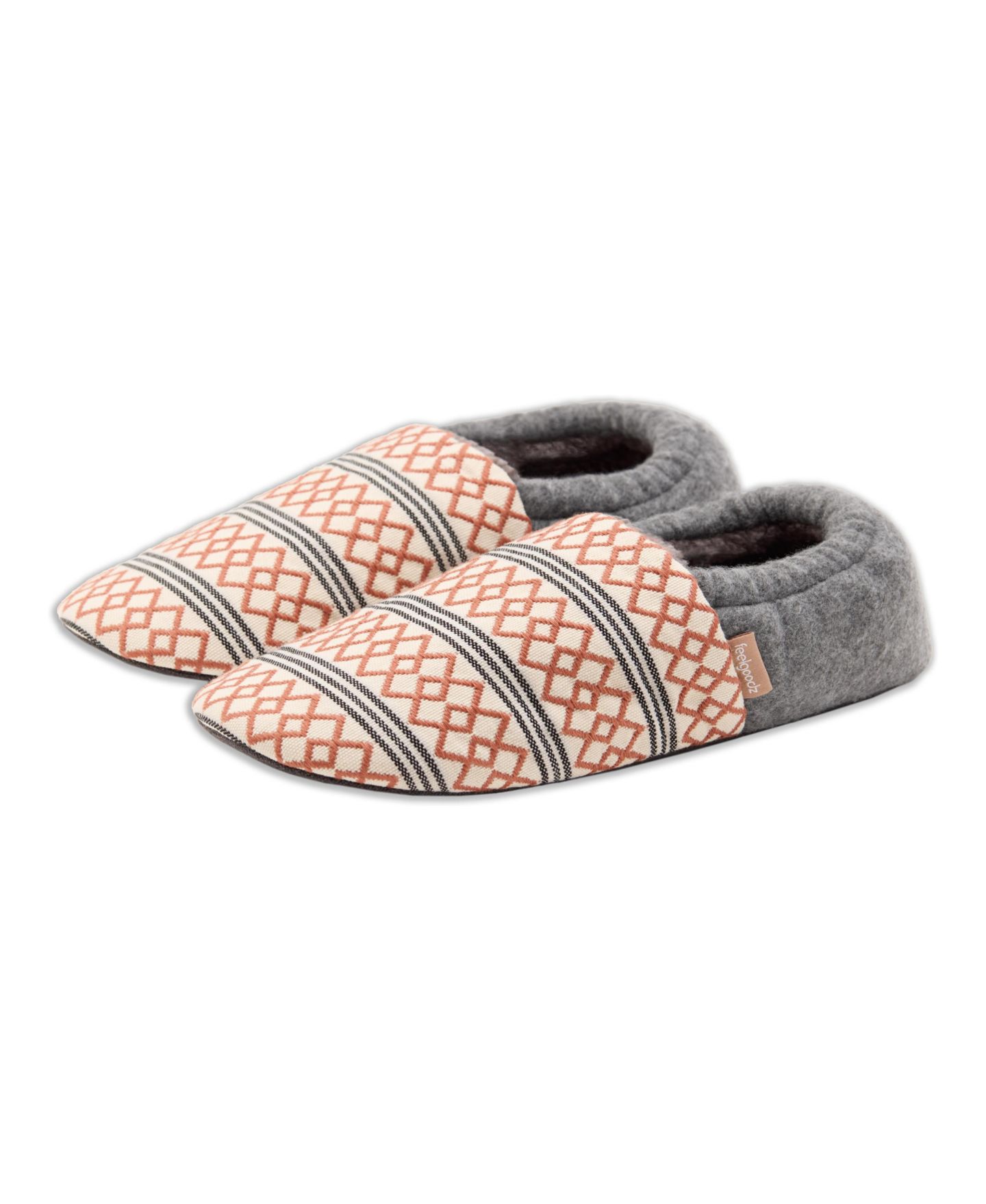 Женские тапочки Feelgoodz Laidback Slipper Artisan Woven Indoor Closed Heel House, цвет: Абрикосовый — фото 1