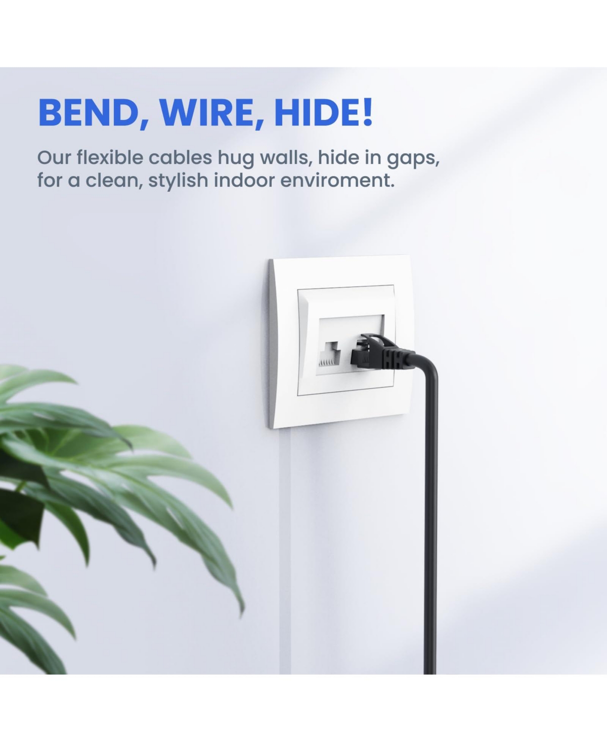 Ultra Clarity Cables CAT6 Ethernet Cable 6-Pack Lan Utp RJ45 Network Patch Internet Cable