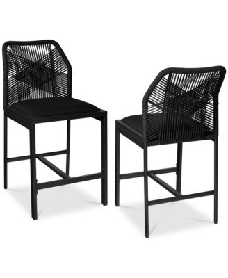 Set of 2 Indoor Outdoor Counter Height Barstools