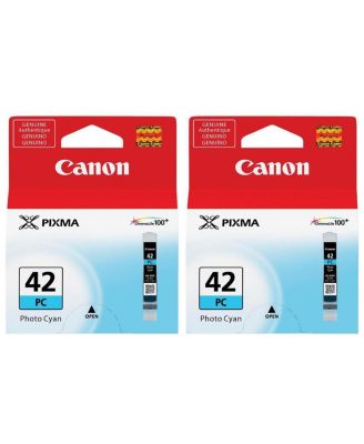 CLI-42 Photo Cyan Ink Cartridge for Pixma PRO-100 Inkjet Photo Printer, 2-Pack