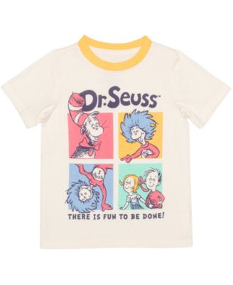 Boys' Toddler 2T-5T Cat in the Hat Printed T-Shirt, Short-Sleeve T-Shirt and Joggers, 3-Piece Set