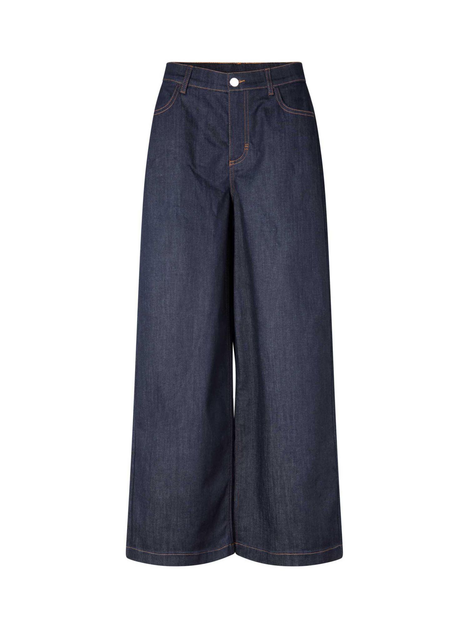 Women's Wide Leg Button Fastening Jeans