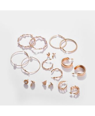 Women's Everyday Hoop Earrings Set