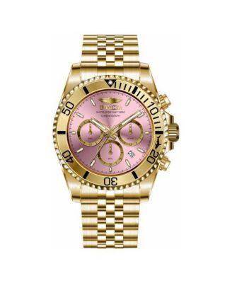 Men's 49836 Pro Diver Quartz Chronograph Pink Dial Watch