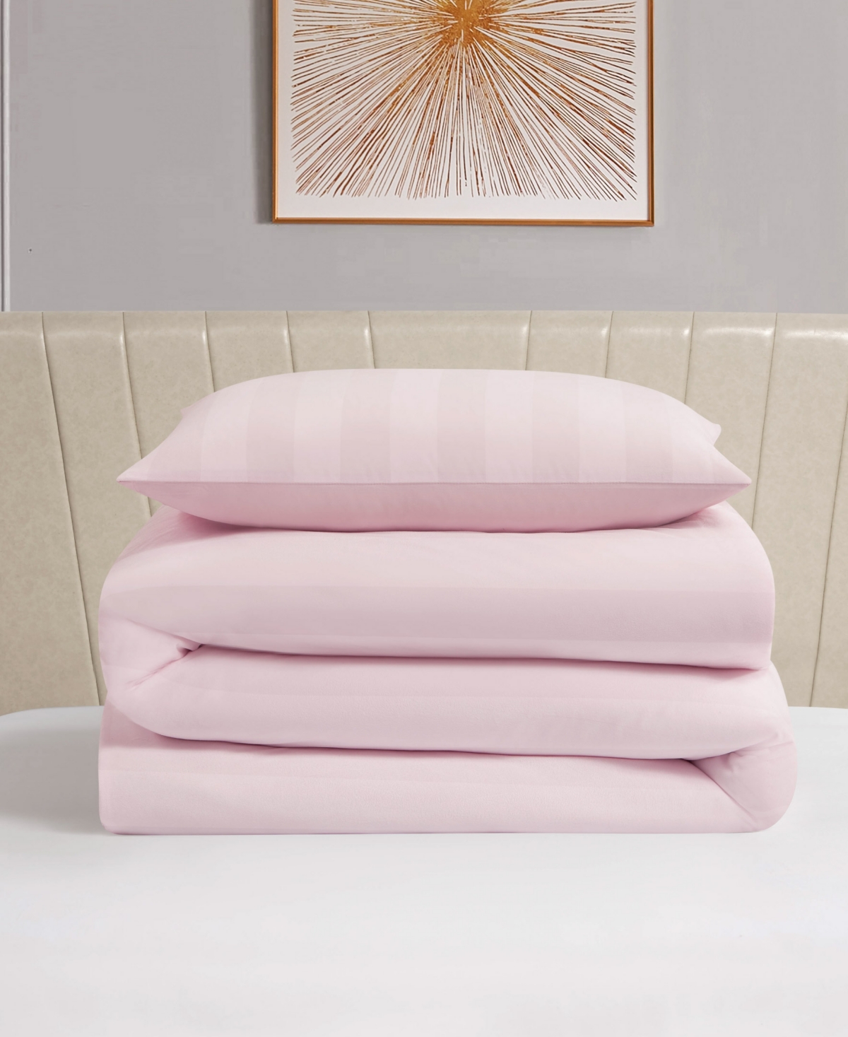 Juicy Couture Jenny Velour Striped Jacquard 2-pc. Comforter Set, Twin/twin Xl In Pink