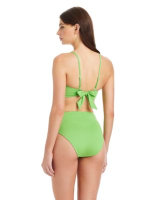 Midnight Breeze Embroidered Bandeau Swim Bra