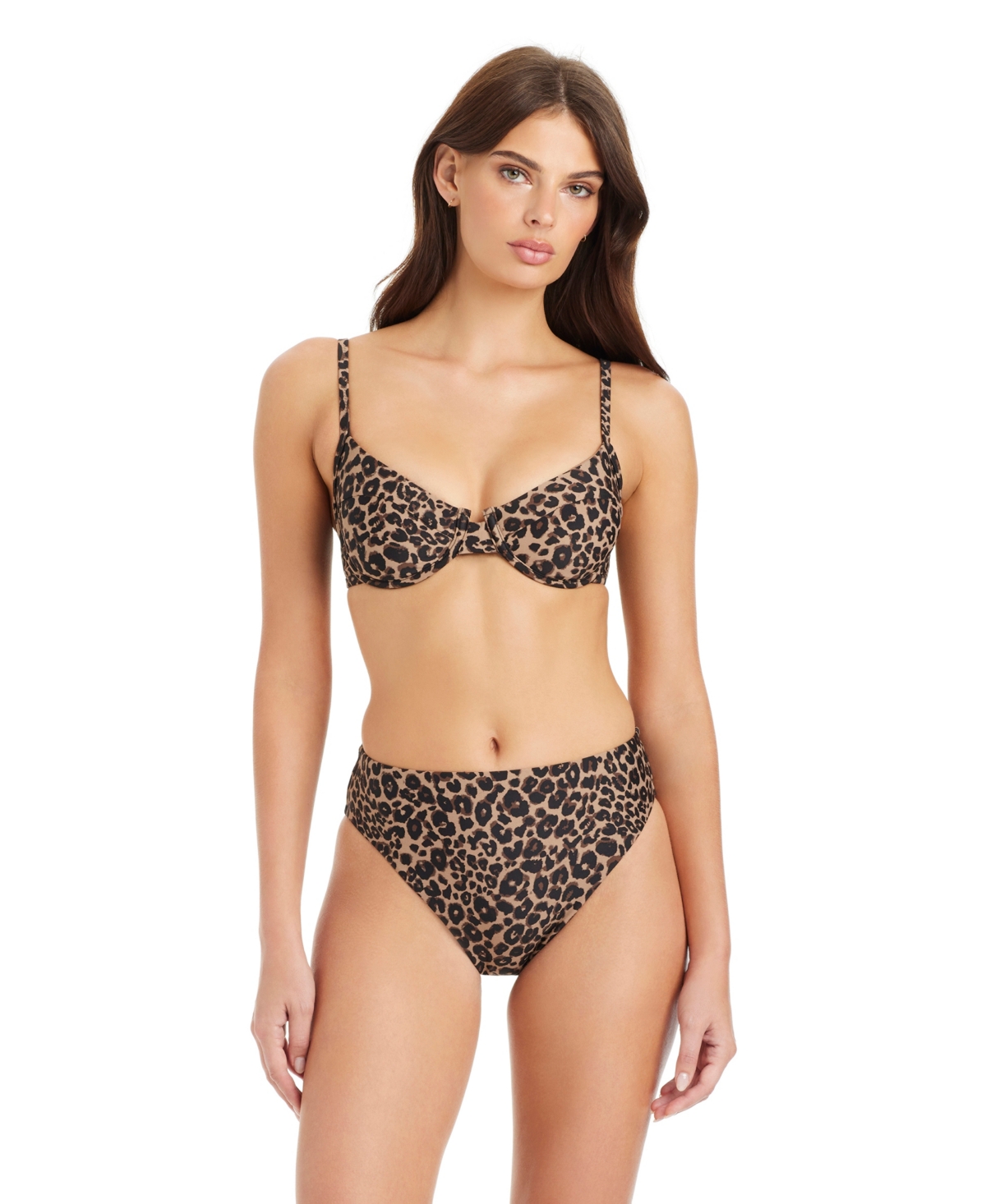 Sanctuary French Kitty Over-the-shoulder Underwire Bra With Removable Cups In Brown
