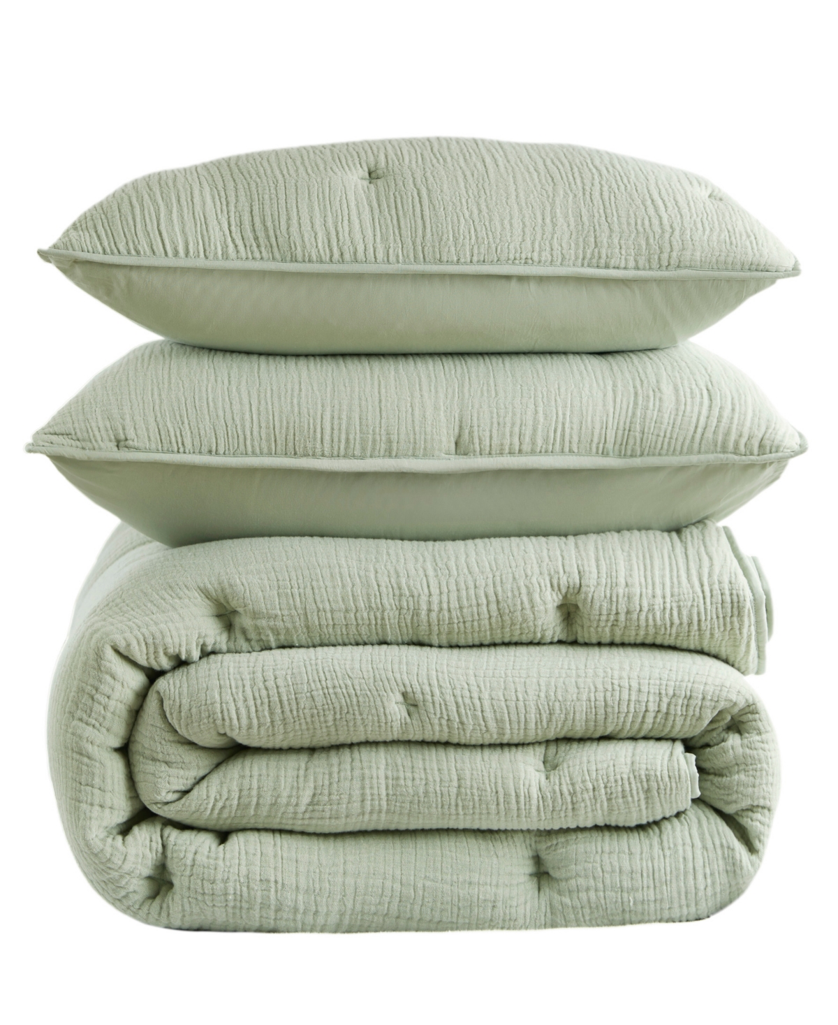 Harbor House Breeze Cotton Embroidered 3-pc. Quilt Set, King In Green