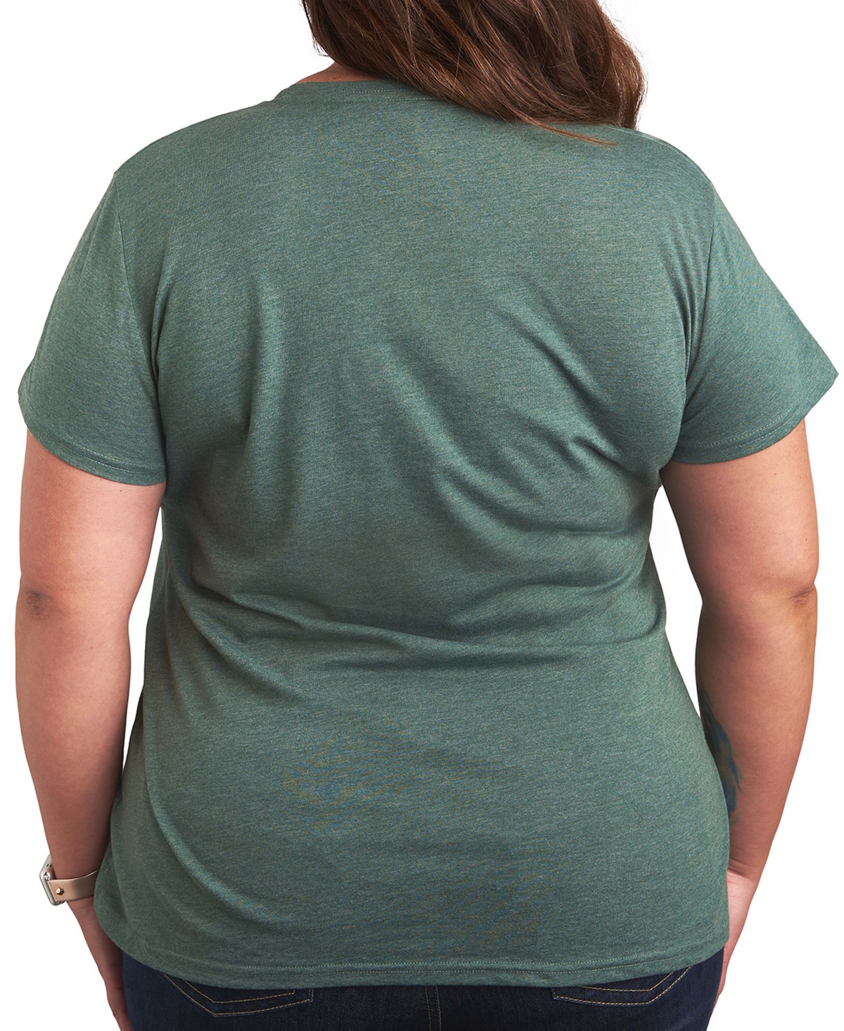 Hybrid Apparel Snoopy  Plus Sizehappiness Is A Pile Of Leaves Women's Short Sleeve Graphic T-shirts In Green