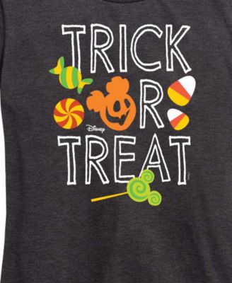 Disney Trick or Treat Mickey Mouse Women's Short Sleeve Graphic T-shirts